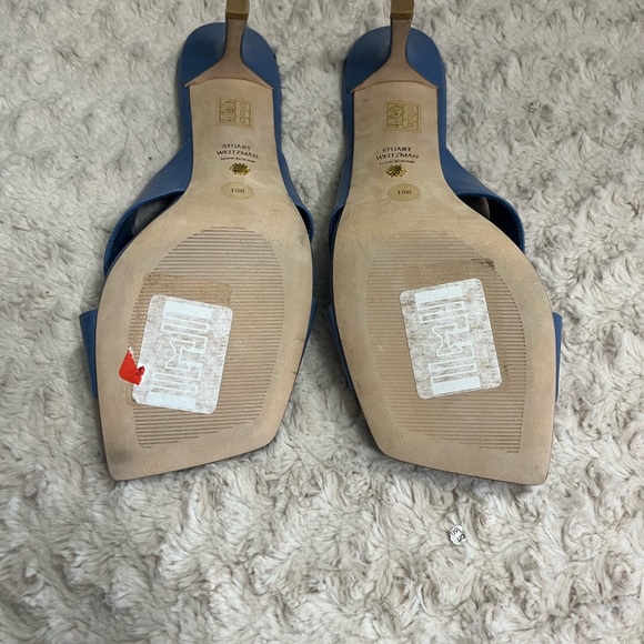 Stuart Weitzman Blue Carmen Sandal heel‎ NEW 10 - Picture 9 of 10